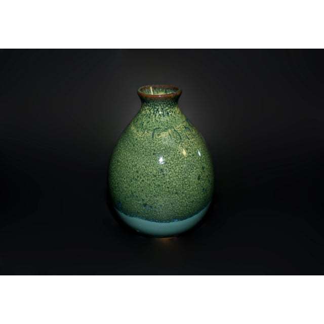Japanese Jian Ceramic Vases 5 Wine Bottles Hand Painted Wabi Sabi For Sale - Image 11 of 12