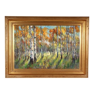 Impressionist Landscape Painting by Ebrahim Amin (Born 1950) For Sale