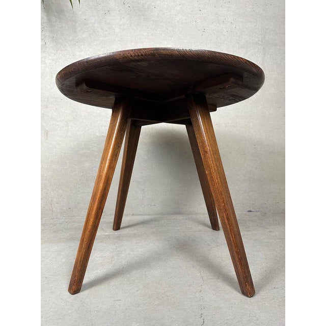1970s Vintage Japandi Side Table in Oak, 1970s For Sale - Image 5 of 10