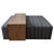 Custom Made Wool and Jute Cube Ottoman With Walnut Waterfall Style Table For Sale - Image 13 of 13