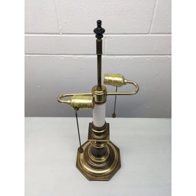Brass Candlestick Table Lamp Manner of Stiffel For Sale - Image 9 of 13