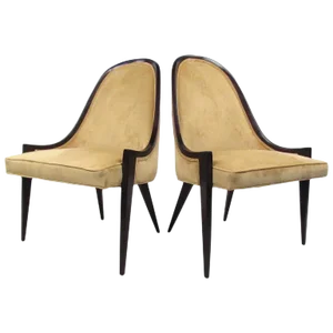 1960s Harvey Probber Gondola Slipper Chairs