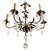 This is a really stunning large chandelier. The elegant gilded tole wear frame is decorated with large drops of varying...
