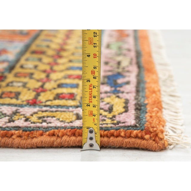 2.6x20Ft. Brunt Orange Persian Design Inspired Hand Knotted Wool Runner Rug For Sale - Image 16 of 17