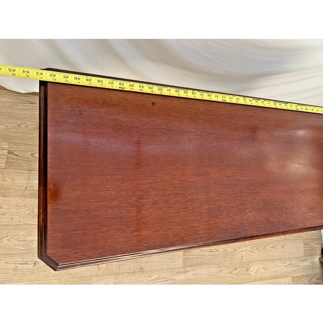 Vintage Desk Vanity, Chippendale Style, Three Dovetail Drawers, Solid Cherry For Sale - Image 12 of 13