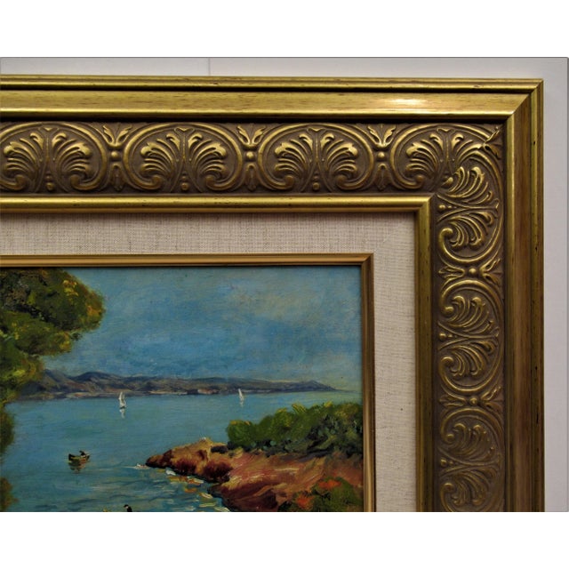 Mid 20th Century Lucien Mainssieux, Landscapes with sea. Two paintings on hardboard, one is signed., Circa 1935 For Sale - Image 5 of 11