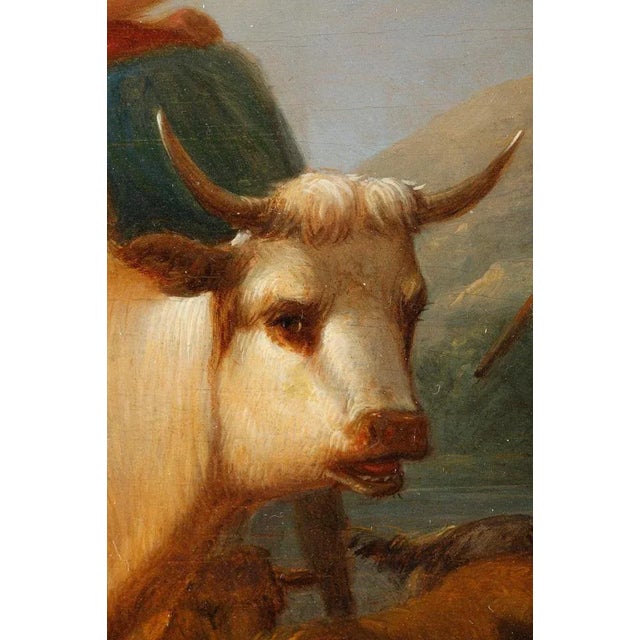 Dieboldt, Landscapes with Cows, Oil on Panel, Set of 2, Framed For Sale - Image 10 of 18
