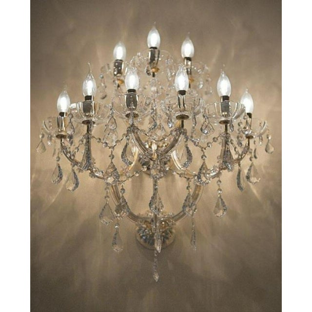 Maria Theresa 30 Lights Chandelier in Polished Chrome and Crystal by Aggiolight For Sale - Image 12 of 14