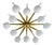 21st Century Star Piccolo Satin Brass Matte White Murano Flush Mount by Fabio LTD For Sale