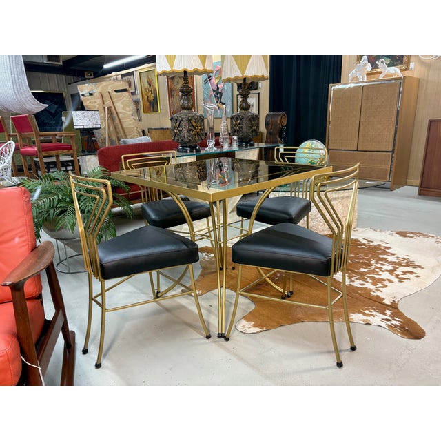 Restored Salterini Style Art Deco Square Table Outdoor Patio Dining Set For Sale - Image 14 of 14