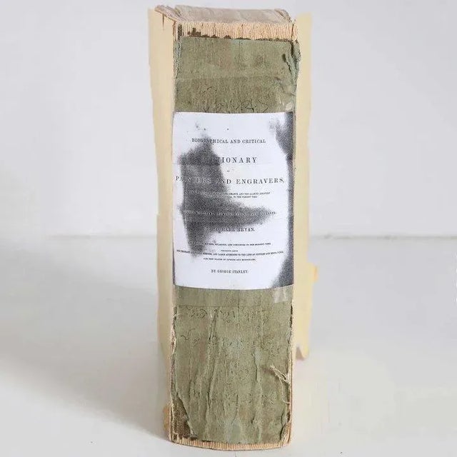 An antique Victorian period art history book. TITLE Biographical and Critical, Dictionary of Painters and Engravers, From...