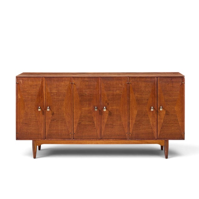 Ramseur Harlequin Mid Century Walnut Credenza This credenza measures: 66 wide x 19 deep x 33 inches high Fair Vintage...