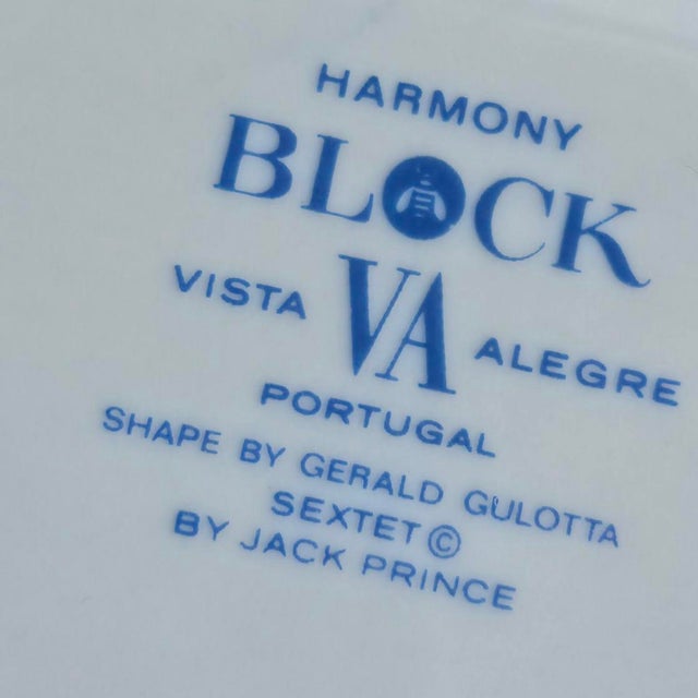 1970s Vista Alegre Block Sextet Harmony Large Oval Serving Platter For Sale - Image 11 of 11