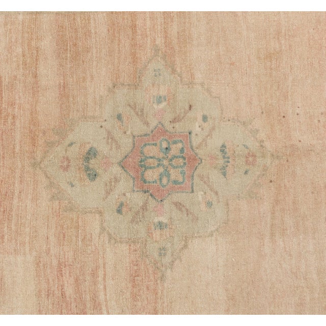 Vintage Circa 1940 Subdued Turkish Oushak Runner Hand Knotted Rug 5ft 3in X 10ft 11in For Sale - Image 4 of 10