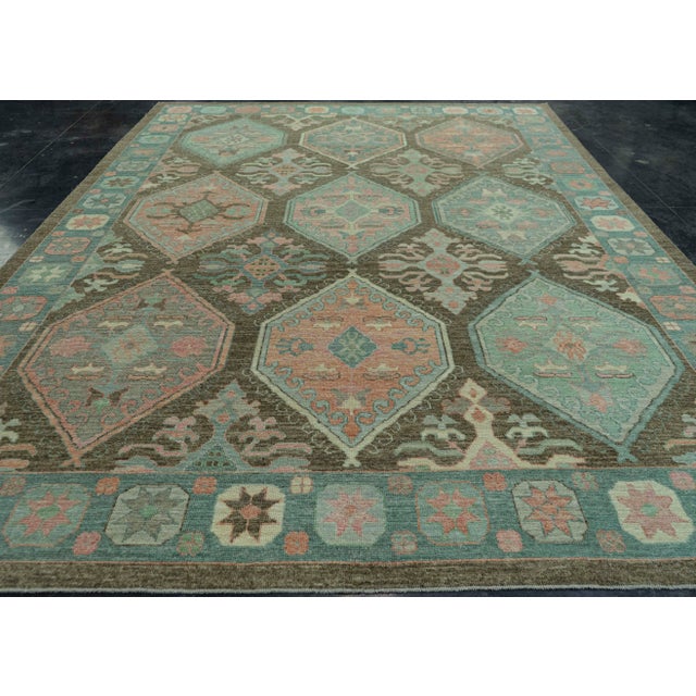 Turkish Oushak Rug 10'1" x 14'3" #20037 For Sale - Image 4 of 8