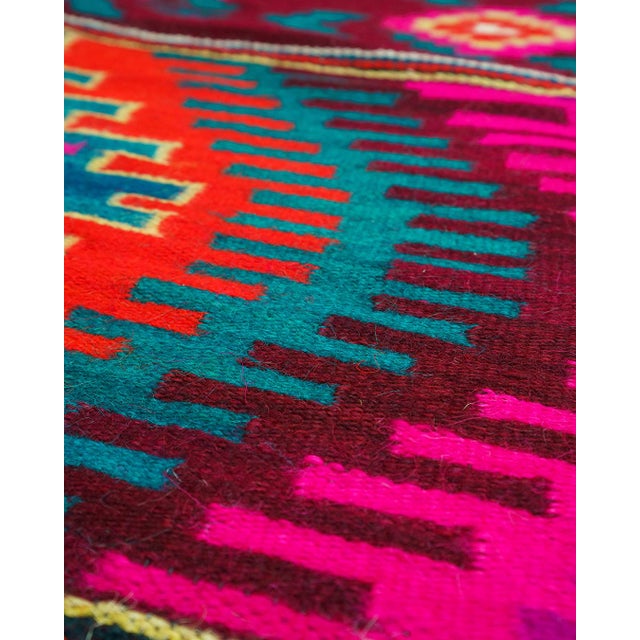 Beige Vintage Balkan Geometric Flatweave Wool Runner Rug, 1970s For Sale - Image 8 of 9