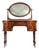 20th Century Walnut Vanity Dressing Table with Tilting Mirror and Arabescato Marble Top, 1890s For Sale