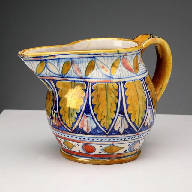 Majolica Jug and Pourer from Gualdo Tadino For Sale - Image 3 of 8