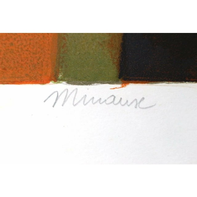 André Minaux Minaux Original Lithograph La Robe Orange 1967 Signed & Numbered For Sale - Image 4 of 5