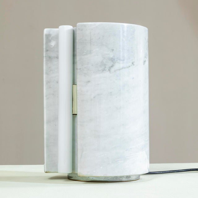 1970s Carrara Marble Table Lamp by Isola anf Gabetti, 1970s For Sale - Image 5 of 7