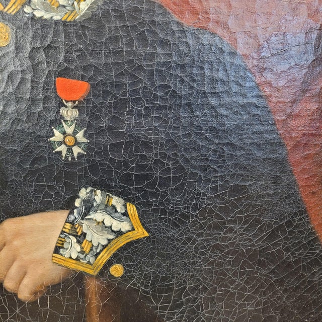 Julie Delamontre, Portrait of a Military Officer, 1832, Oil Painting on Canvas, Framed For Sale - Image 11 of 18