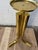 Late 20th Century Postmodern Polished Brass Pedestal Plant Stand, Sculptural Modernist Form For Sale - Image 5 of 8