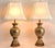 Wood Vintage Hand Painted Ceramic Moorish Table Lamps Restored - A Pair For Sale - Image 7 of 14