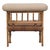 Brown Bouclé and Leather Upholstered Bench With Spindle Back For Sale - Image 8 of 8