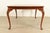 Baker Furniture Queen Anne Carved Cherry and Burl Wood Extension Dining Table, Newly Refinished For Sale - Image 13 of 15