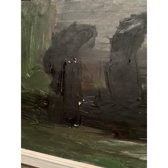 Jonne Bergström, Dark Abstract, 1950s, Oil on Canvas, Framed For Sale - Image 15 of 17