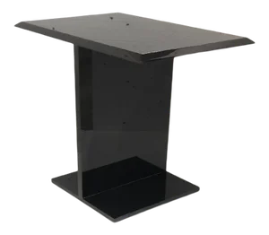 Contemporary Acrlic Black I-Beam Side Table