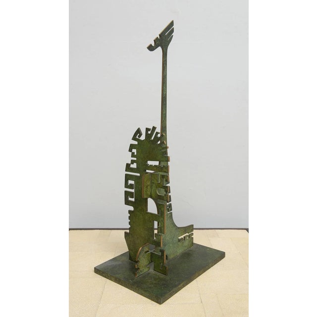 Arnaldo Ugarte "Tehuascan" bronze sculpture Base is W 6" x D 8" Tehuascan is the native name of the city where Arnaldo'...