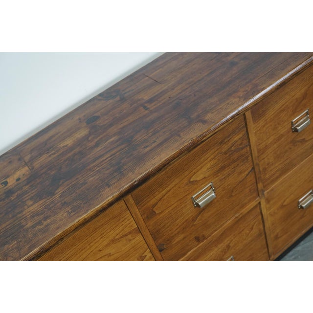 Large Mid-Century French Pine and Oak Apothecary Cabinet, 1950s For Sale - Image 6 of 18