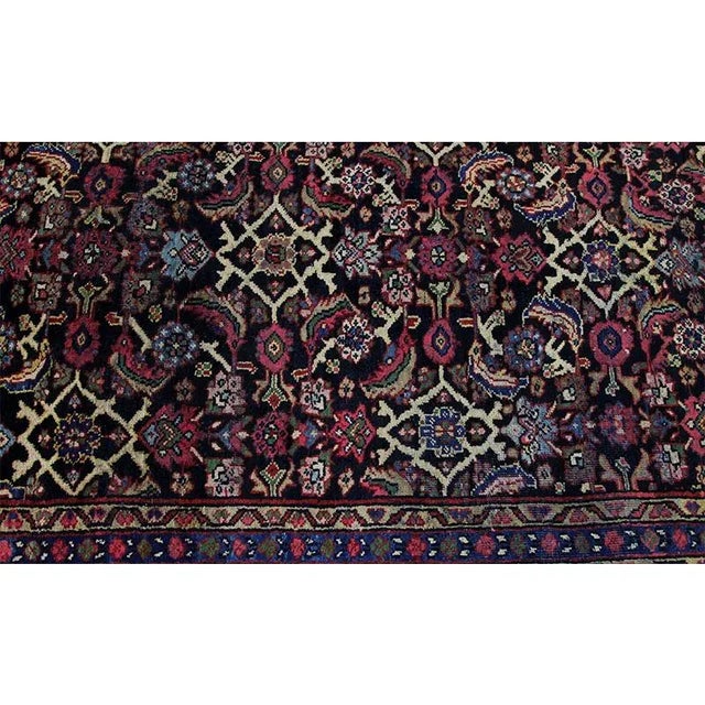 1930s Old Persian Mahal Area Rug 3'7"×10'0" For Sale - Image 9 of 11