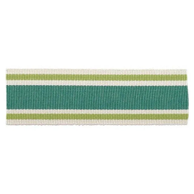 This summery striped flat woven braid has a colorful and casual look. Its five colorations complement Schumacher's Plein...