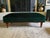 Mid 20th Century Vintage Mid-Century Modern Emerald Green Velvet Upholstered Walnut Bench For Sale - Image 5 of 6