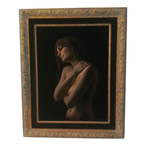 "Embrace", Oil on Velvet by Lex Gonzalez, Circa 1960s