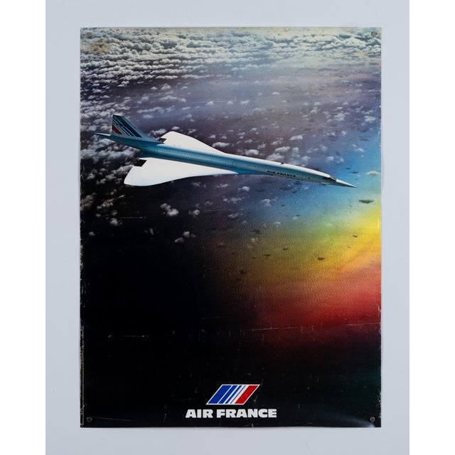 Air France Concorde Travel Poster by J. Bulté, 1977 For Sale - Image 3 of 9