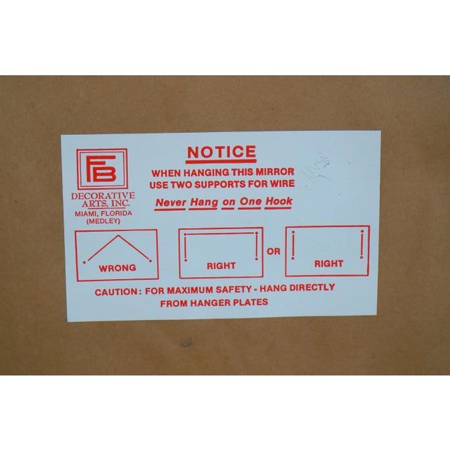 Friedman Brothers Gold Finish Model 7042 Mirror For Sale - Image 12 of 12