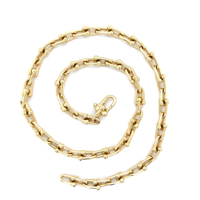 Early 21st Century Tiffany & Co. Hardwear 18k Yellow Gold Small Link Necklace For Sale - Image 5 of 9