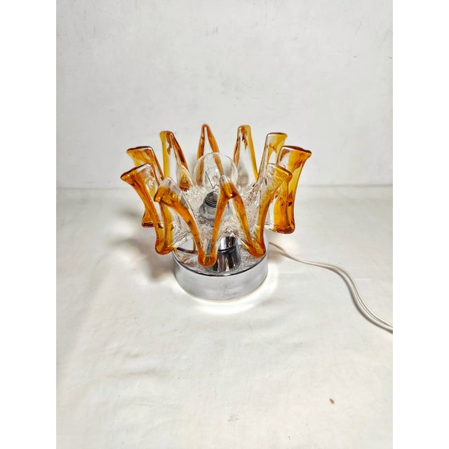 1970s Crystal Table Lamp. Italy, 1970s For Sale - Image 5 of 15