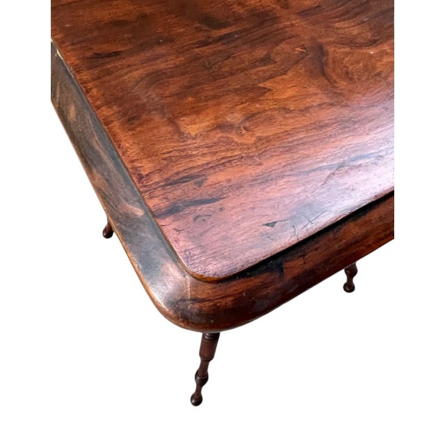 Antique Spool-Turned Oak Side Table For Sale - Image 11 of 11