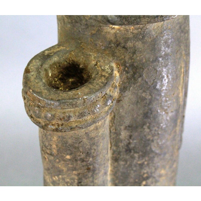 Antique African Bamileke Cameroon Tobacco Pipe Black Clay - Beetle For Sale - Image 4 of 10