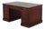 English Mahogany 3 Panel Leather Top Executive Desk For Sale