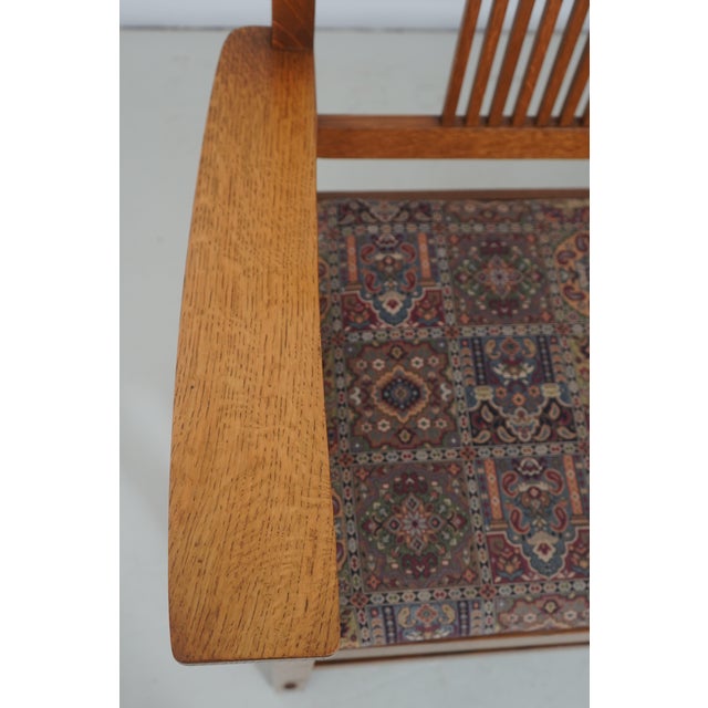 Stickley Mission Oak Spindle Settee Loveseat For Sale In Philadelphia - Image 6 of 18