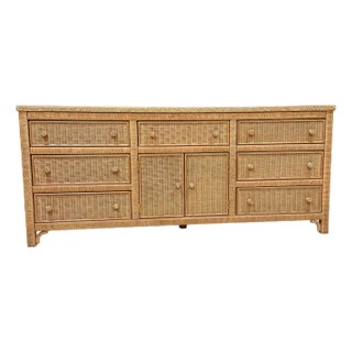 Wicker Triple Dresser by Henry Link for Lexington For Sale