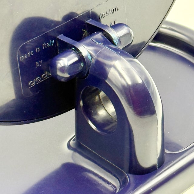 Italian Blue Plastic Table Mirror by Olaf Von Bohr for Gedy, 1970s For Sale - Image 14 of 15