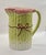 Vintage Trompe l'oeil porcelain water pitcher made with light green and light raspberry pink asparagus stalks and tied...