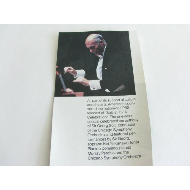 Silver Vintage Metal Art Featuring Georg Solti Symphony and Opera Conductor For Sale - Image 8 of 9