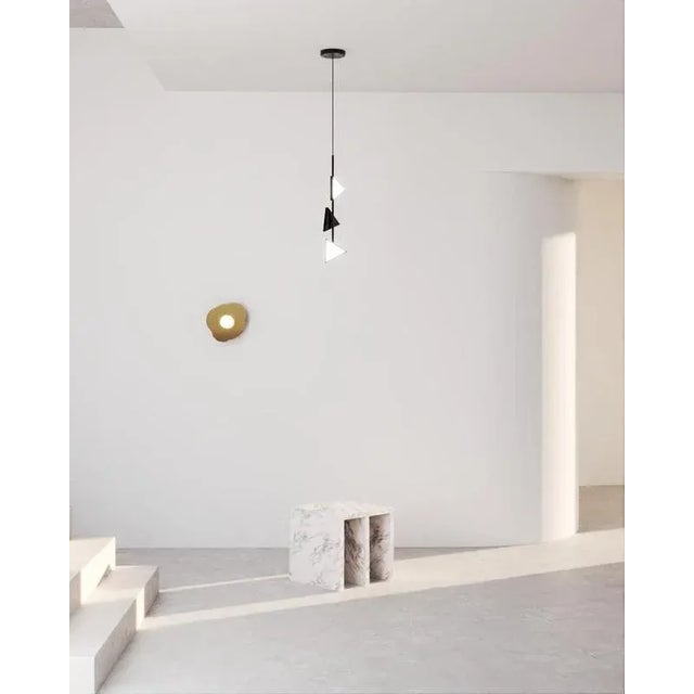 Not Yet Made - Made To Order Lines and Triangles Brass Pendant Light by Atelier Areti For Sale - Image 5 of 7